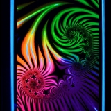 UV Schwarzlicht Poster "Fractal" 58x89cm UV Schwarzlicht Poster "Fractal" 58x89cm