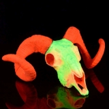PSYWORK Schwarzlicht Deko Tierschädel Neon Gelb Pink PSYWORK Schwarzlicht Deko Tierschädel Neon Gelb Pink