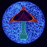 Schwarzlicht Psywork Stringart Deko "Fluo Mushroom" Schwarzlicht Psywork Stringart Deko "Fluo Mushroom"